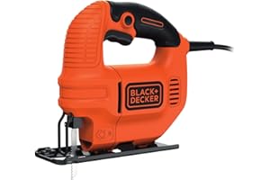 BLACK+DECKER 400 W Compact Jigsaw Power Tool with Blade and Kitbox, KS501-GB