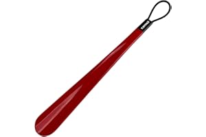 TRAND Shoe Horn Long Handled 50cm Long Shoe Horn-Extra Strong ABS Plastic Shoehorn for Men, Women with Comfort Grip Long Shoe Horns-Flexible Extra Long Shoe Horn for Elderly (Red)