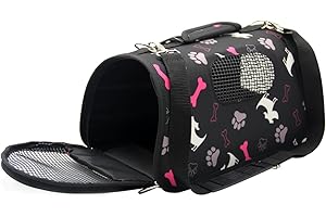 BPS BUENA PET SHOP BPS® BPS-5637N Sac de transport en tissu pour animaux de compagnie 3 tailles S/M/L au choix (M, noir)