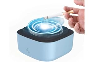 Neioaas Smokeless Ashtray - 2 In 1 Multifunctional Ashtray Air Purifier Ashtray with Filter,Multifunctional Portable Negative Ion Air Freshener for Business Car Home Office (Blue)
