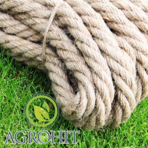 JUTESEIL 6-20 mm x 20M Hanfseil Tauwerk Naturhanf Leine Jute Tau Seil Schnur (20mm)