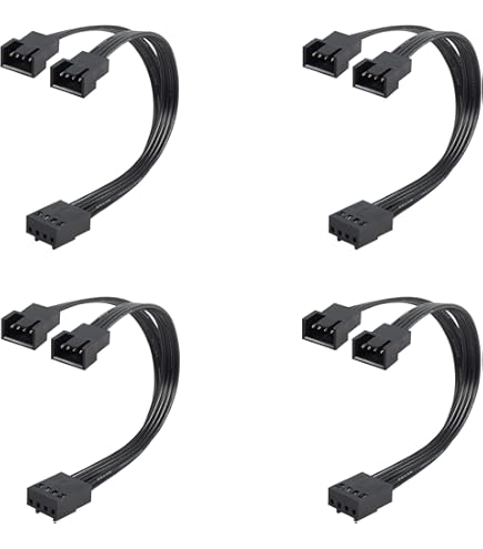 Asyduey Host PC Dispositivo Di Raffreddamento Ventola Di Alimentazione 1 Femmina Un 5 Presa 4 Pin Hub Hub Splitter Per Ventola Di Raffreddamento PWM 4 Pin - Foto 9