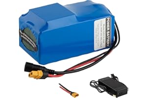 UURRPP Batteria agli ioni di litio 24V 6Ah 12Ah 9Ah con caricatore da 29.4V 200W-700W 250W 300W 350W 400W 500W Può essere utilizzato per scooter auto giocattolo ecc