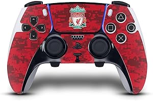 Head Case Designs Officially Licensed Liverpool Football Club Crest Red Camouflage Art Vinyl Sticker Gaming Skin Decal Cover Compatible With Sony PlayStation 5 PS5 DualSense Edge Controller