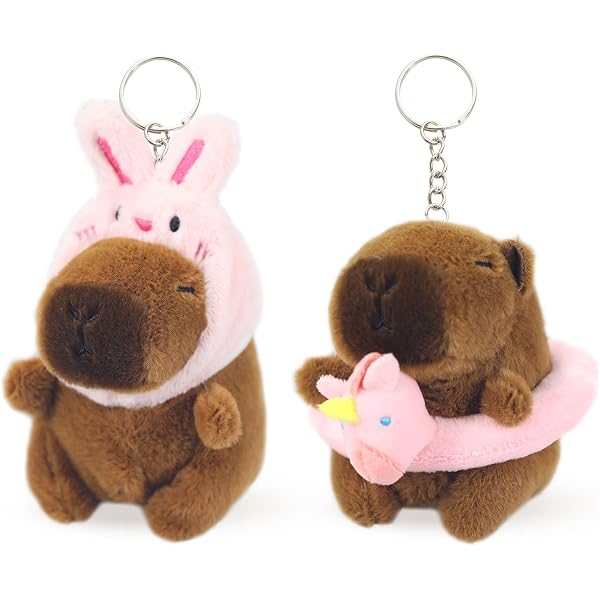 Capybara Kuscheltier Mit Geburtstagshut – 23 Cm Groß, Aus Weichem Plüsch, Inkl. Schlüsselanhänger, Perfektes Geschenk Für Kinder