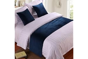 DAYDAY helper Velvet Bed Runner for Foot of Bed Bed End Towel Cover Bedding Protection Bedspread Throw Decor Bed Scarf for Hotel Bedroom, 260x50cm