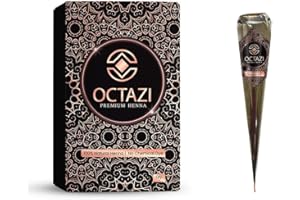 ELITES LONDON OCTAZI Henna Cones Brown Indian Mehendi Cones For Temporary Body Art Tattoo Mehindi All Natural Organic Herbal Pure Mehndi Henna Paste Cone For Festival, No Chemicals, No Dyes, Ready To Use (1 Cone)