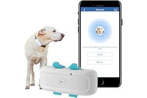 Winnes GPS Tracker für Hunde, Anti-Verlust, Echtzeit-Tracking APP/Web-Plattform Kein ABO mit Ton- / Lichtalarm zum Auffinden von Haustieren
