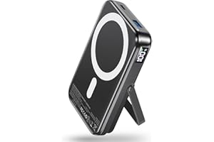 Gxorul Power Bank, Magnetische Powerbank 20000mAh,PD 22.5W Schnellladung Kabellose Powerbank mit USB-C-Eingänge＆Ausgang und LED-Display für iPhone 15/14/13/12 Serie -Schwarz