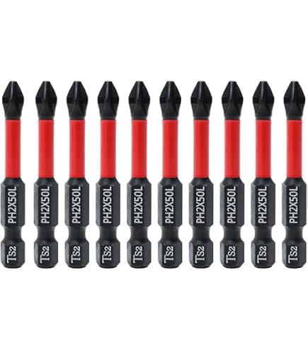 Lot De 10 Embouts Cruciformes PH1 65mm S2 Magnétiques - 1/4 De Pouce - Uxcell