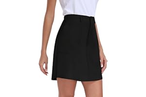MoFiz Women's Tennis Skirt Athletic Golf Sports Skort Lightweight Running Workout Built-in Shorts with Pockets