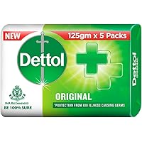 Dettol Original Germ Protection Bathing Soap bar, 125gm (Pack of 5)