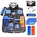 Produktbild Tactique Westet Kit, Lommer Tactique Weste Darts Speicher Weste und 2Pcs Bullet Clip und 40Pcs Soft Bullet und Schutzbrille und Soft Bullet Armband und Maske für Nerf N-Strike Elite Series