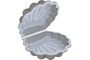 TikTakToo Bac à sable ou à eau, en forme de coquillage, avec couvercle, 2 pièces, gris clair