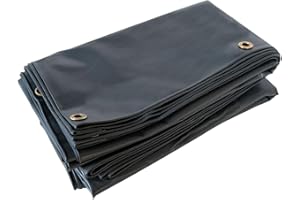 TECPLAST Bâche de Protection 2x8 m 506MU Gris anthracite - Qualité 5 ans - Bâche PVC étanche - Résistance Anti-UV