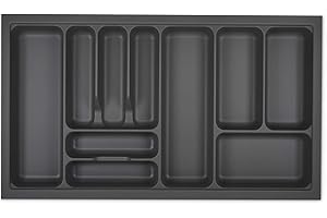 Orga-box I Cubertero 819 x 473 gris orión con estructura perlada y revestimiento antideslizante para Tandembox Antaro/Intivo y ModernBox en armario de 90 cm