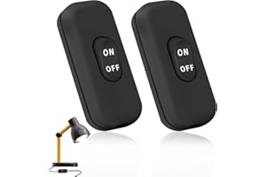 WEHOOM Schalter Lampe, 2 Stück Schnurschalter, 6A 250V Zwischenschalter, Schnurschalter 2-3 Polig, Kabelschalter, Lampenschalter für alle Arten von Elektrischen Lampen Tischlampen(Schwarz)