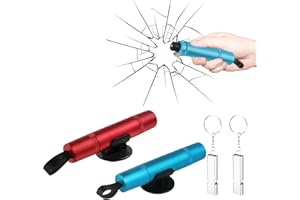 TUBAWD 2PCS Safe Hero Life Hammer, Life hammer 2-in-1 Car Window Breaker and Seatbelt, Emergency Escape Tool with 2 Whistles, Portable Safety Kit for Vehicles