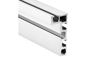QWORK® T-Track Rieles Guía de Ranura, 800 mm 75 Tipo T-Track Rieles Guía, Aluminio Rieles Guía de Aleación, para Carpintería, Sierra de Mesa, Fijación de Cercas