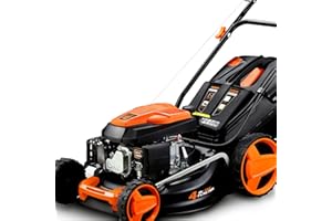 FUXTEC Tondeuse Thermique autotractée FX-RM4646 - Easy Clean 4en1 Traction arrière Mulching Coupe 46cm - capacité de ramssage 50L