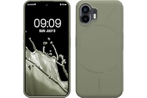 kwmobile Carcasa Compatible con Nothing Phone (2) Funda - Case TPU y Silicona antigolpes - Apto Carga inalámbrica - Gris Verdoso