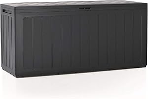 Prosperplast Garden Box Chest Lockable 280 Liters Anthracite Storage Container Waterproof