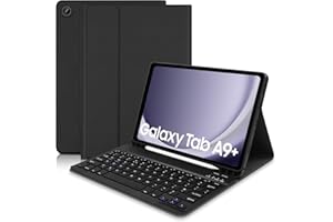 TITITINITA Keyboard Case for Samsung Galaxy Tab A9+ / A9 Plus 11 Inch 2023 (SM-X210/X216/X218),Built-in S Pen Holder - Slim Smart Cover with Detachable Bluetooth Keyboard for Samsung Galaxy Tab A9-Black