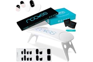 NOOVES Láminas de Uñas de Gel Precurado Nail Art + Lámpara de secado de uñas UV/LED PORTÁTIL 8w|Tiras De Uñas De Gel semicurado|Pegatinas Uñas Semipermanente en Gel|Gel Nail stickers|Uñas de gel Pegatinas