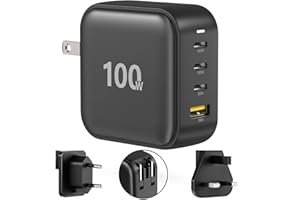 RREAKA 100W USB C Wall Charger, PD 3.0 PPS 4-Port GaN Super Fast Charger Type C Charging Station Foldable Power Adapter Travel Charger Block for MacBook Pro Air, iPhone 13, iPad Samsung Pixel Lenovo HP Dell