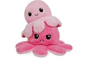 FASTEXX Octopus Reversible Plushies, Express Your Mood with our Double-Sided Flip Mood Octopus Plush, Reversible Octopus Plushie is Sweetest Gift for all Kids, Friends, Family on Any Occasion