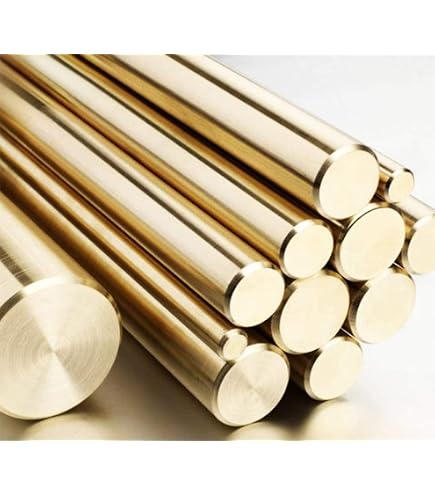 DMiotech 4 Aste Tonde In Ottone Massiccio - 6mm X 150mm - Per Modellismo E Fai Da Te