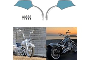 DREAMIZER Specchietti Retrovisori Cromati per Moto da 10mm e 8mm Compatibile per Harley Honda Yamaha Kawasaki Suzuki Ducati Aprilia