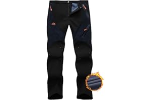 HFDWYJ Pantalones Invierno Hombre Trekking Hombre Impermeables Pantalones Montaña Pantalon Nieve Pantalón Senderismo Hombre Snowboard Invierno Polar Forrado Aire Libre Pantalon Caza Hombre