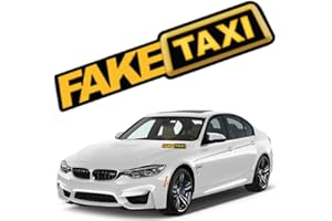 ZEPIQOR adesivi con scritta “Faketaxi”, Adesivi Faketaxi, decalcomania per auto con scritta in lingua inglese “Fake Taxi”, per auto, moto, autobus e roulotte, accessori per auto
