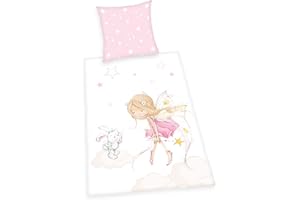Herding LITTLE FAIRY Set di Biancheria da Letto Reversibile, Federa 70 x 90 cm, Copripiumino 140 x 200 cm, Cotone Renforcé, Multicolore