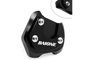BAIONE Worldmotop Motorcycle Kickstand Pad Side Stand Foot Enlarger Plate Support Compatible with Honda Rebel CMX300 CMX500 CMX 300 CMX 500 2017 2018 2019 2020 (Black, CMX500)