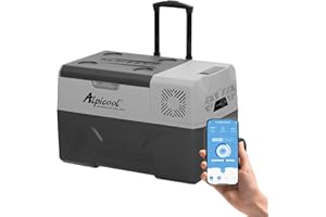 Alpicool CX30 30L Compressor Car Refrigerator, Portable Camping Fridge DC 12v Freezer for Truck, Campervan, RV, Boat, -20℃ to 20℃, with Telescopic Handle, USB Socket