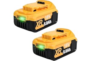 GGIKING 2X18V 8.0Ah DCB182 Replacement Battery for Dewalt 18V Battery XR DCB182 DCB184 DCB200 DCB184 DCB101 DCB107 DCB112 DCB105 DCB115 DCB203