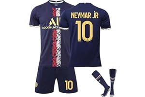 WATSKY Paris PSG Trikot Kinder und Erwachsene 23/24 Fußball Trikot nr 7 nr 10 nr 30 Blau T Shirts, Shorts und Socken Set