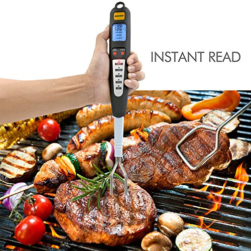Digitale Thermometer Gabel, Ankway Bratenthermometer Küchenthermometer für Rindfleisch, hammelfleisch, Schweinefleisch, Hühnerfleisch und Truthahn — mehrfunktional - 4