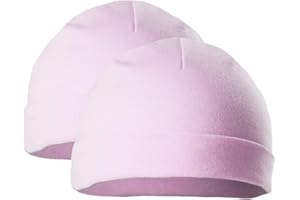 Mansuri Premature Pack of 2 Baby Beanie Hat Tiny Baby Boys Girls Hat Colour Choice 100% Cotton Soft Baby Hat PRH3