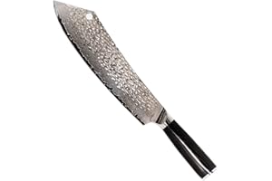Totiko Japan Knives, Coltello da Cucina Giapponese Professionale per Carne, Barbecue SCIMITARRA Special MARTELLATO Musashi - Lama 24 CM - 10 inch - Scatola in Cartone a Chiusura Magnetica Inclusa