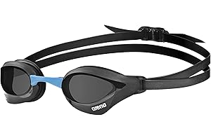ARENA Cobra Core Swipe Occhialini Nuoto da Gara Unisex Adulto, Occhialini Piscina con Lenti Curve, Anti-Appannamento, Protezione UV, 5 Ponti Nasali Intercambiabili