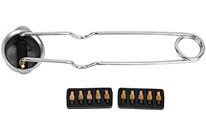 Les-Theresa Accendino a scintilla in acciaio nichelato a testa tonda con 1 pezzo di pietra focaia + 10 pezzi di pietra focaia per accenditore per saldatura