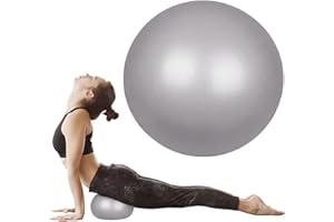 flintronic Mini piłka pilates, mała piłka do ćwiczeń przeciw pęknięciom do jogi, pilatesu, równowagi, fizjoterapii, rozciągania i ćwiczeń rdzeniowych – zawiera przewodnik po treningu piłki stabilnej