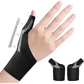 Goldeer Thumb Splint,2Pcs Elastic Thumb Wrist Brace (Black) | Adjustable,Compression,Relieve Light Arthritis Pain,Tendonitis,