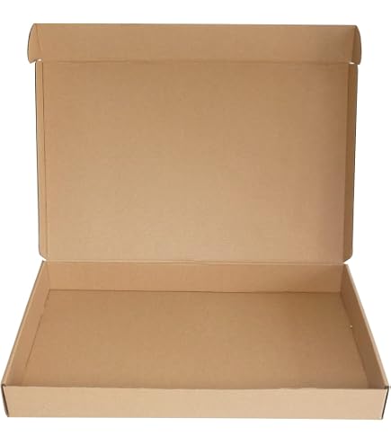 Set 50 Scatole Postali Extra Piatte A3 - 430x310x50 Mm, Per Imballaggio Libri, Cornici, Vestiti