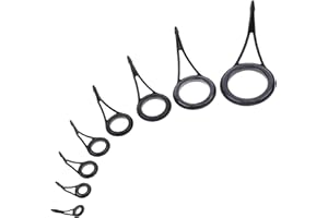 LKTFATD Fishing Rod Guides Sets, Rod Repair Kit Rod Guide Tip Repair Kit, Rod Part Fishing, Spinning Rod Guides Tip Ceramic Guide, Fishing Rod Repair Kit