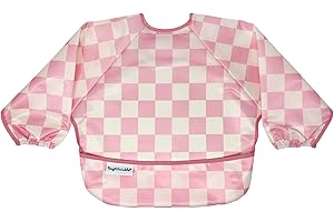 Tiny Twinkle Bibs Baby Bibs with Sleeves Waterproof Weaning Bib for Baby Boy or Girl PVC, BPA and Phthalate Free Weaning Bibs with Sleeves