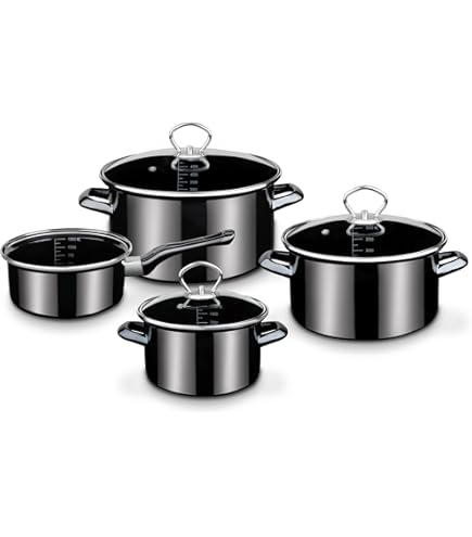 Viking Culinary 40051-1823 - Set di pentole antiaderenti anodizzate